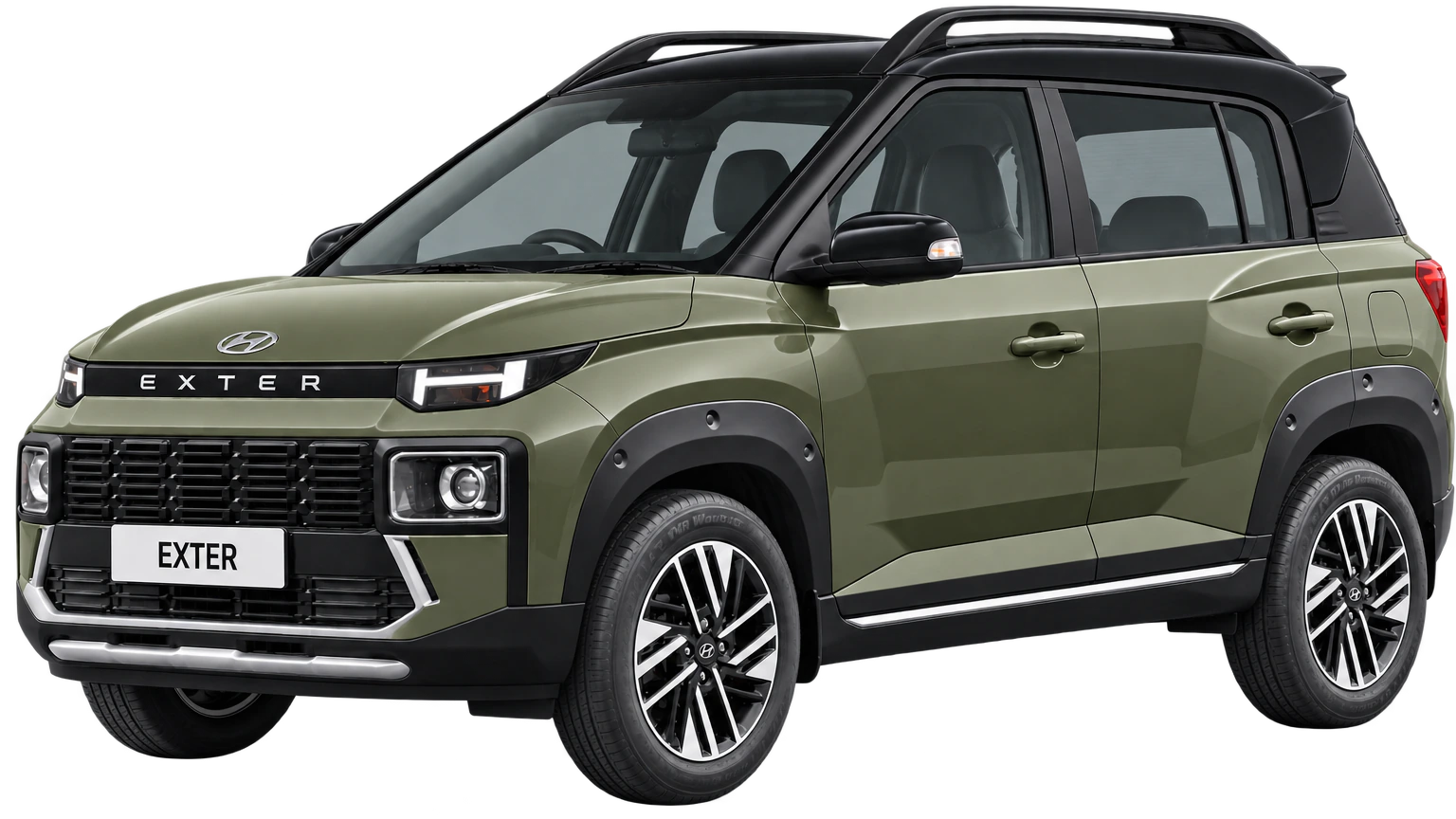 Hyundai Exter — Ranger Khaki With Abyss Black Roof